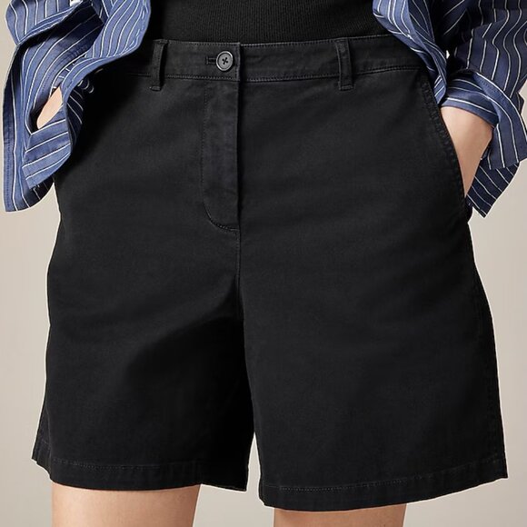 J Crew Black 7" heritage chino short‎ Womens Size 4 - Picture 1 of 7